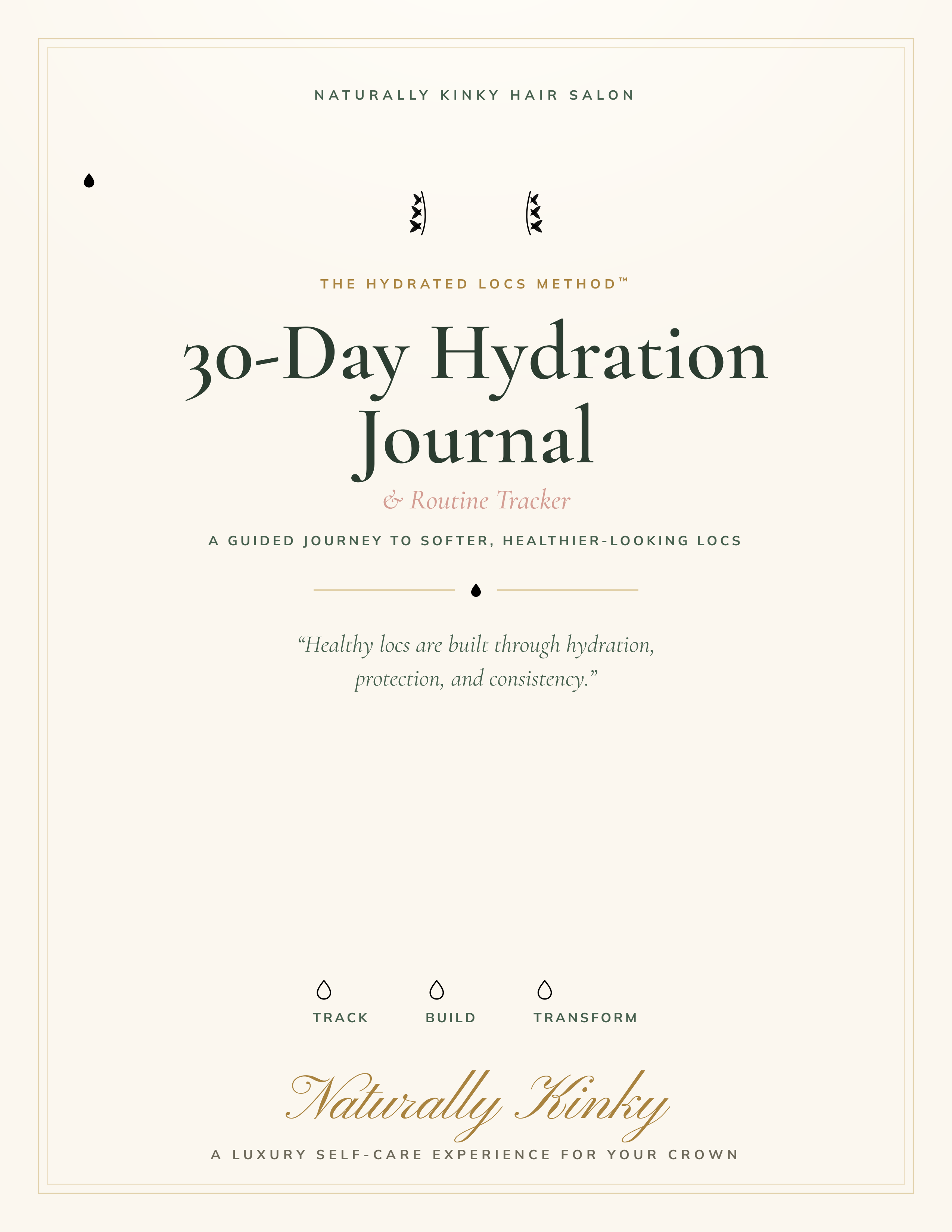 The Hydrated Locs Method™ 30-Day Hydration Journal & Routine Tracker