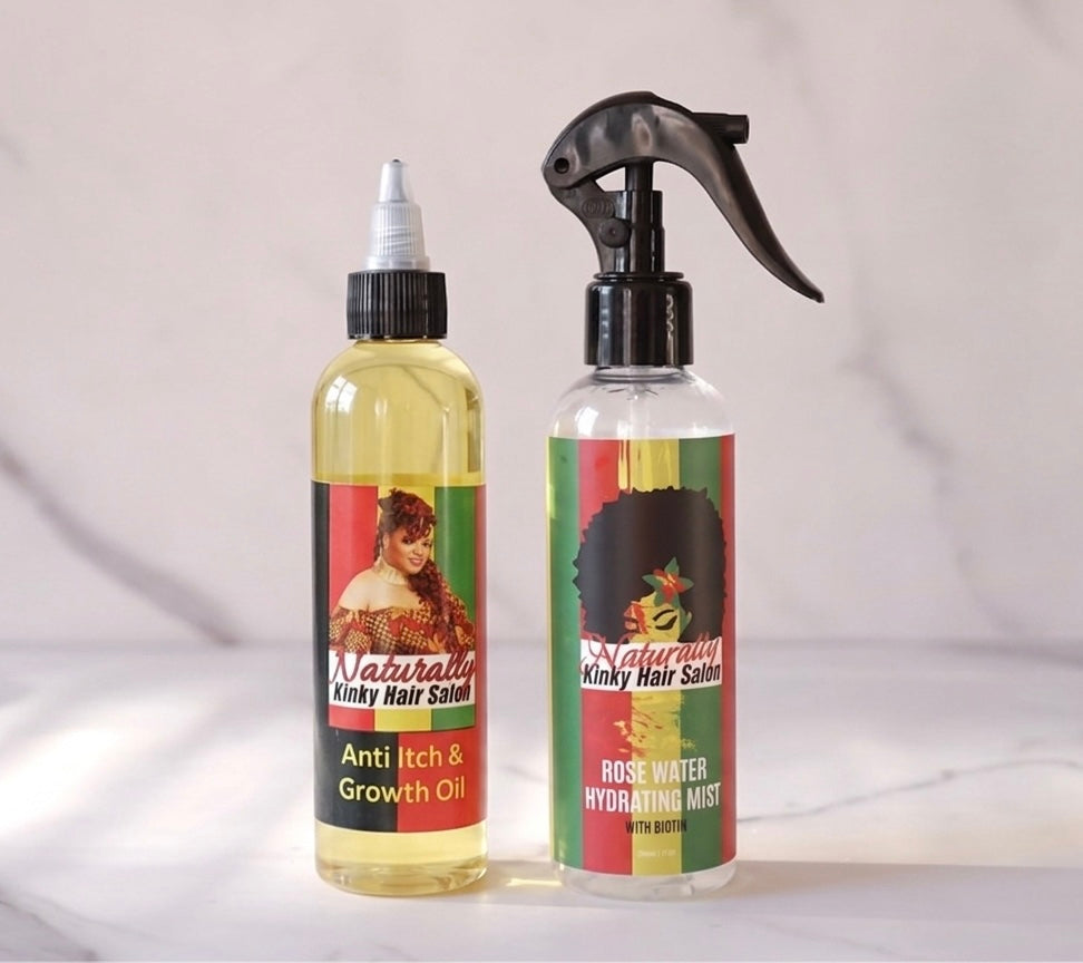 Anti-Itch & Growth + Rosewater Hydrating Mist Bundle