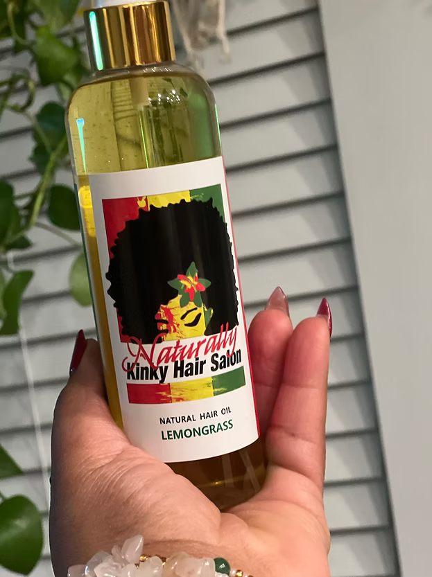 Large Lemongrass Natural Hair Oil