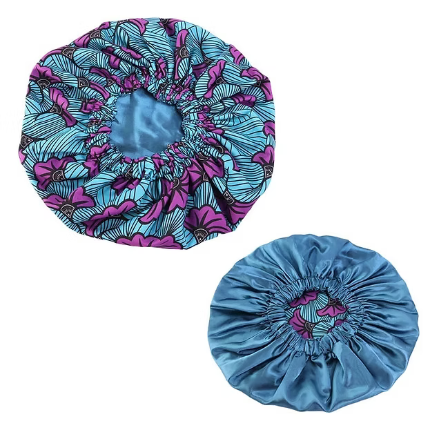 Blue Satin Bonnet